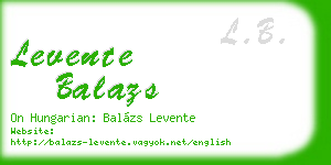 levente balazs business card